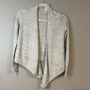 Ivivva by lululemon heathered light grey clip cardigan with thumbholes size 10/0